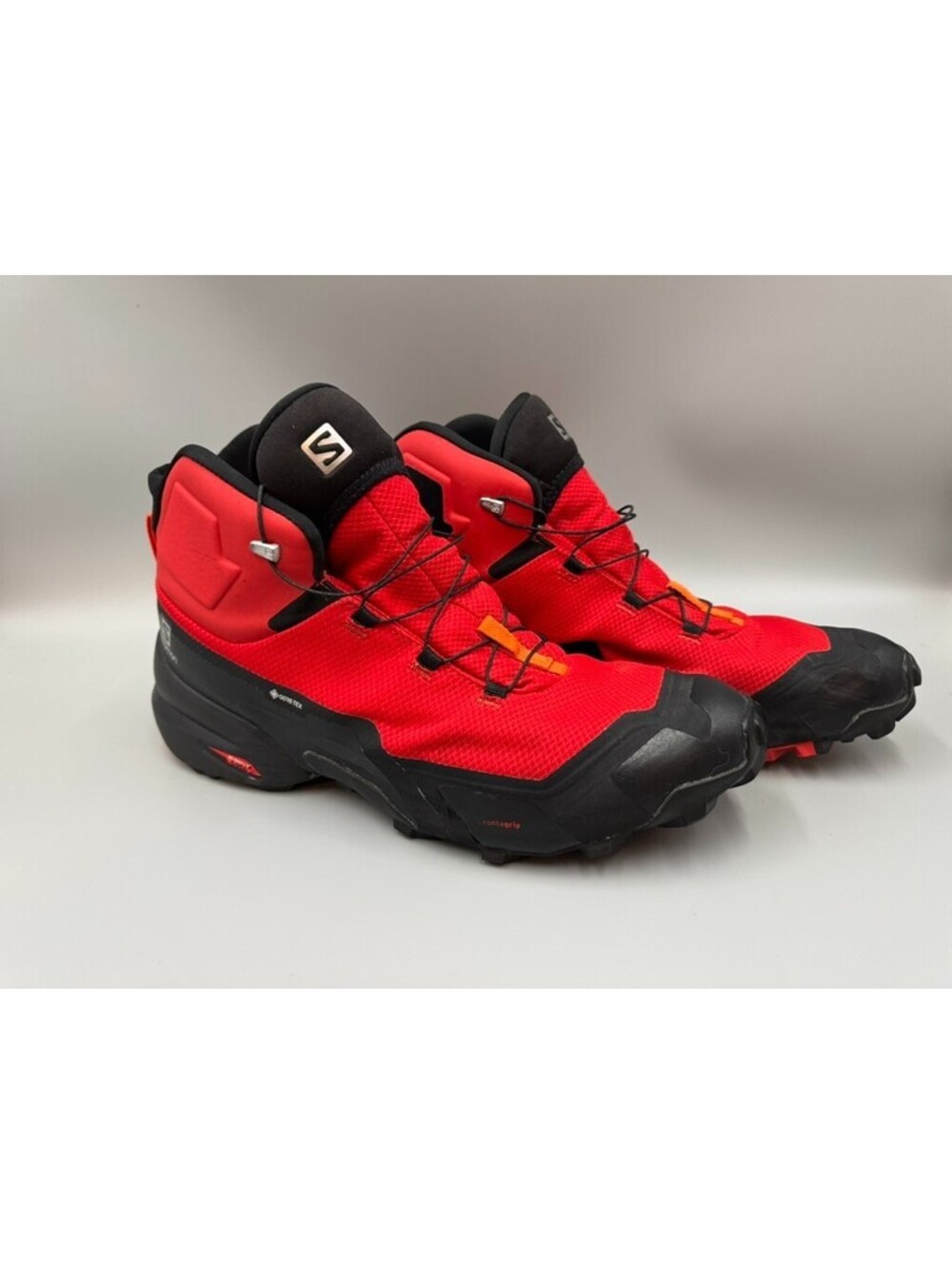 Men’s Salomon Cross Hike Gore-Tex Hiking Boots, Red & Black, Size 14